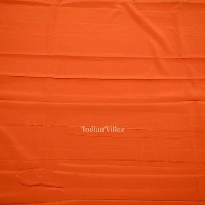 White Orange Khaddi Georgette Banarasi Bandhani Saree