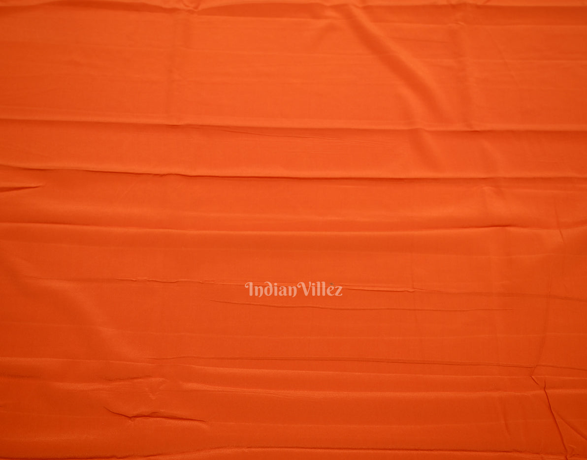White Orange Khaddi Georgette Banarasi Bandhani Saree