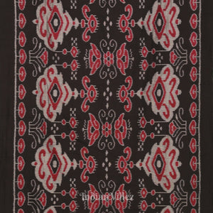Black With Multicolour Floral Theme Odisha Ikat Sambalpuri Pure Cotton Saree