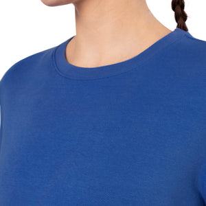 Essential Basic Short Sleeve Round Neck T-Shirt - Lazuli Blue