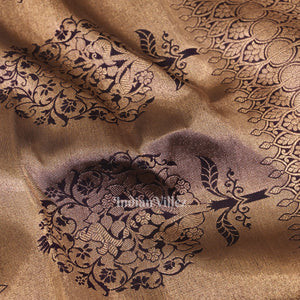 Navy Blue Pure Kanjivaram Silk Saree