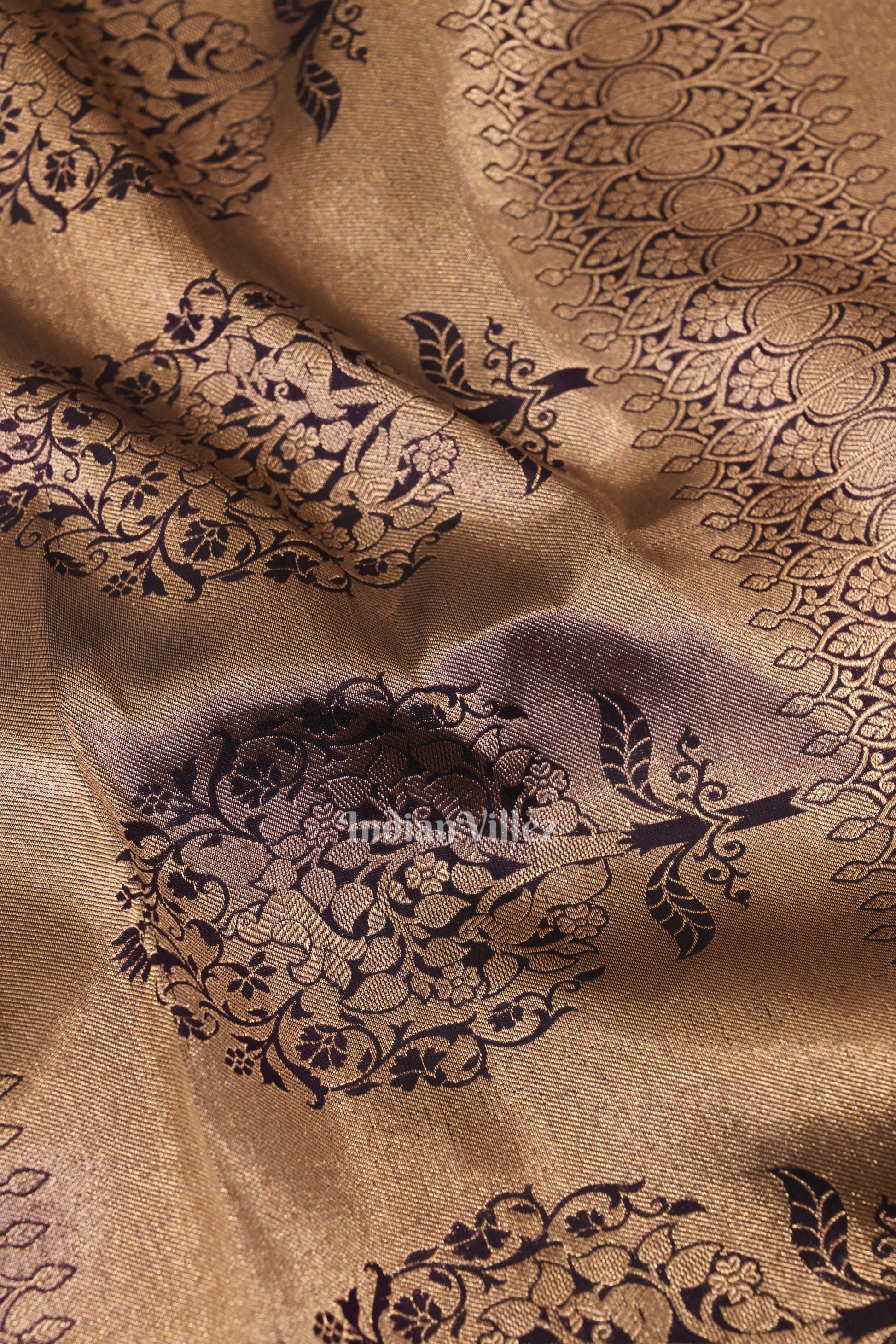 Navy Blue Pure Kanjivaram Silk Saree