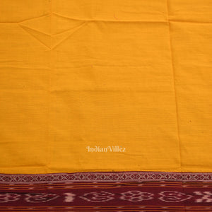 Maroon Yellow Odisha Ikat  Sambalpuri Dress Material & Dupatta