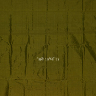 Cherry Red With Mehendi Tribal Theme Sambalpuri Silk Saree