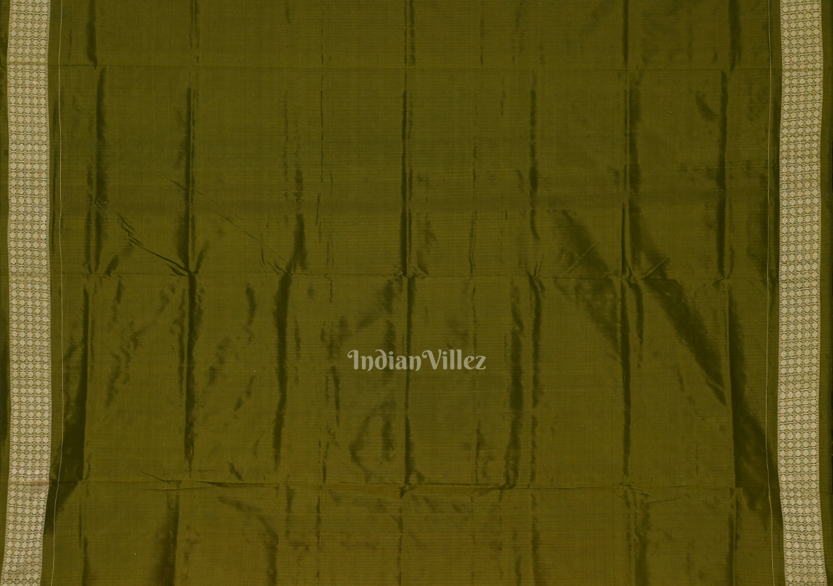 Cherry Red With Mehendi Tribal Theme Sambalpuri Silk Saree