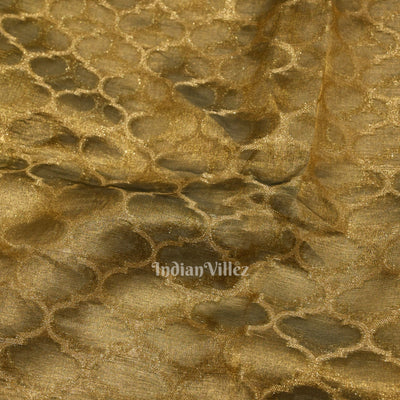 Green with Golden Border Banarasi Tissue Saree