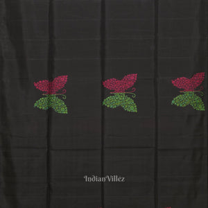 Black Pure Kanjivaram Soft Silk Saree