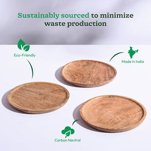 Wooden Plant Tray - Set of 3