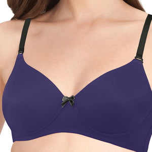 Smooth Dreams Padded Non-wired T-shirt Bra - Blue Jewel