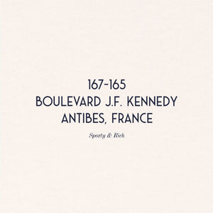 SPORTY & RICH | EDEN CREST KENNEDY T-SHIRT { CREAM/NAVY