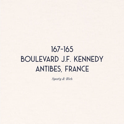 SPORTY & RICH | EDEN CREST KENNEDY T-SHIRT { CREAM/NAVY