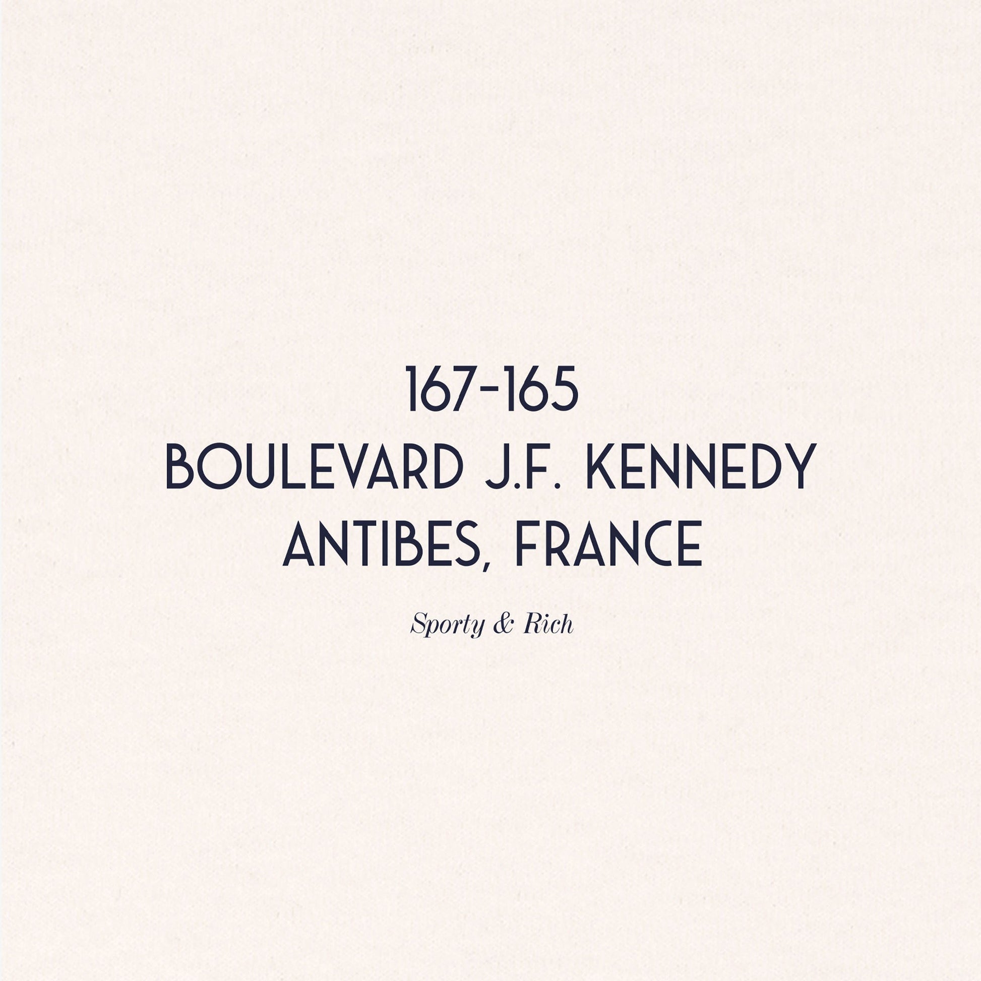 SPORTY & RICH | EDEN CREST KENNEDY T-SHIRT { CREAM/NAVY