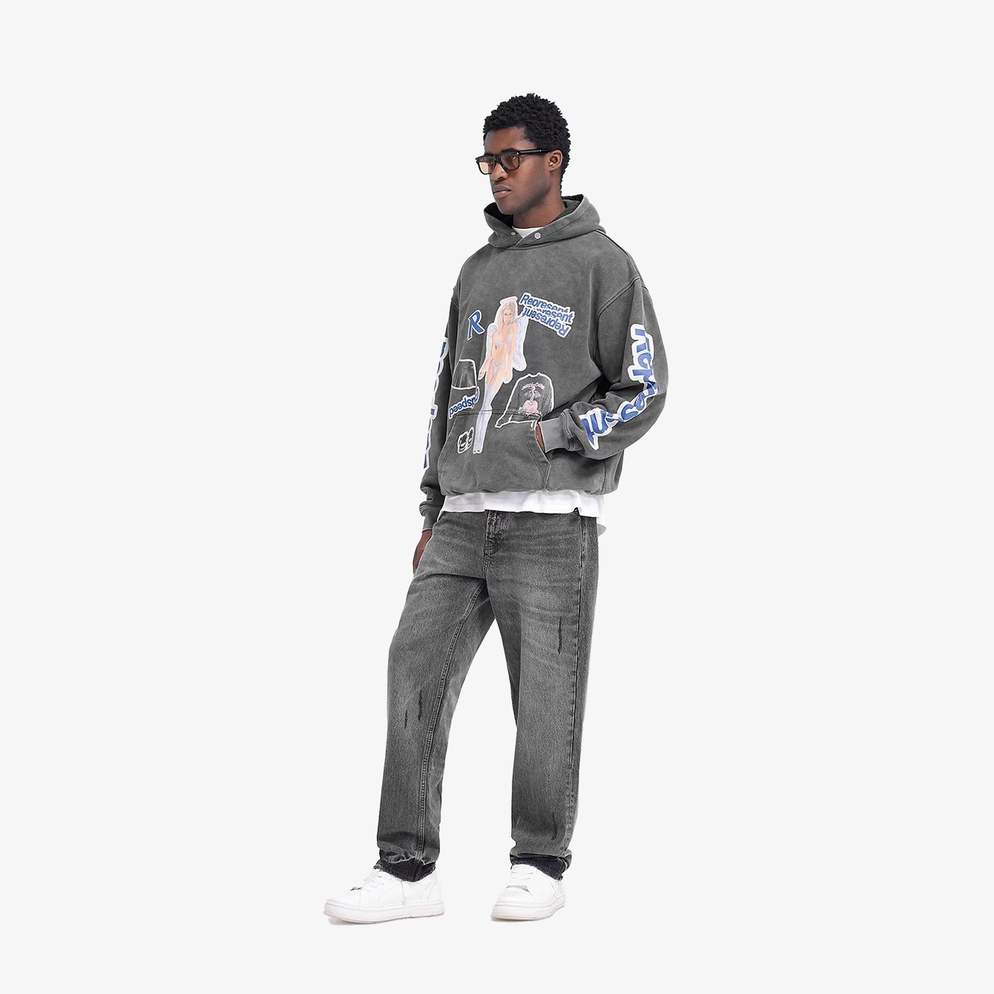 Represent | QUESTION YOUR INNOCENCE HOODIE { VINTAGE GREY