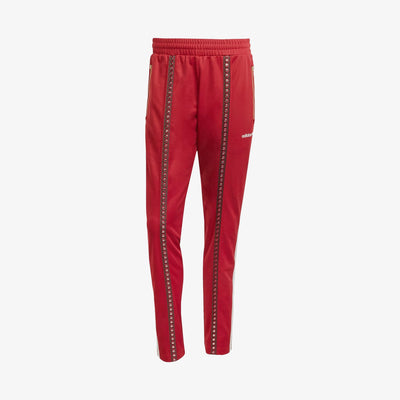Adidas Originals | RETRO SPORTS CRICKET-INSPIRED TRACK PANTS { RUST RED