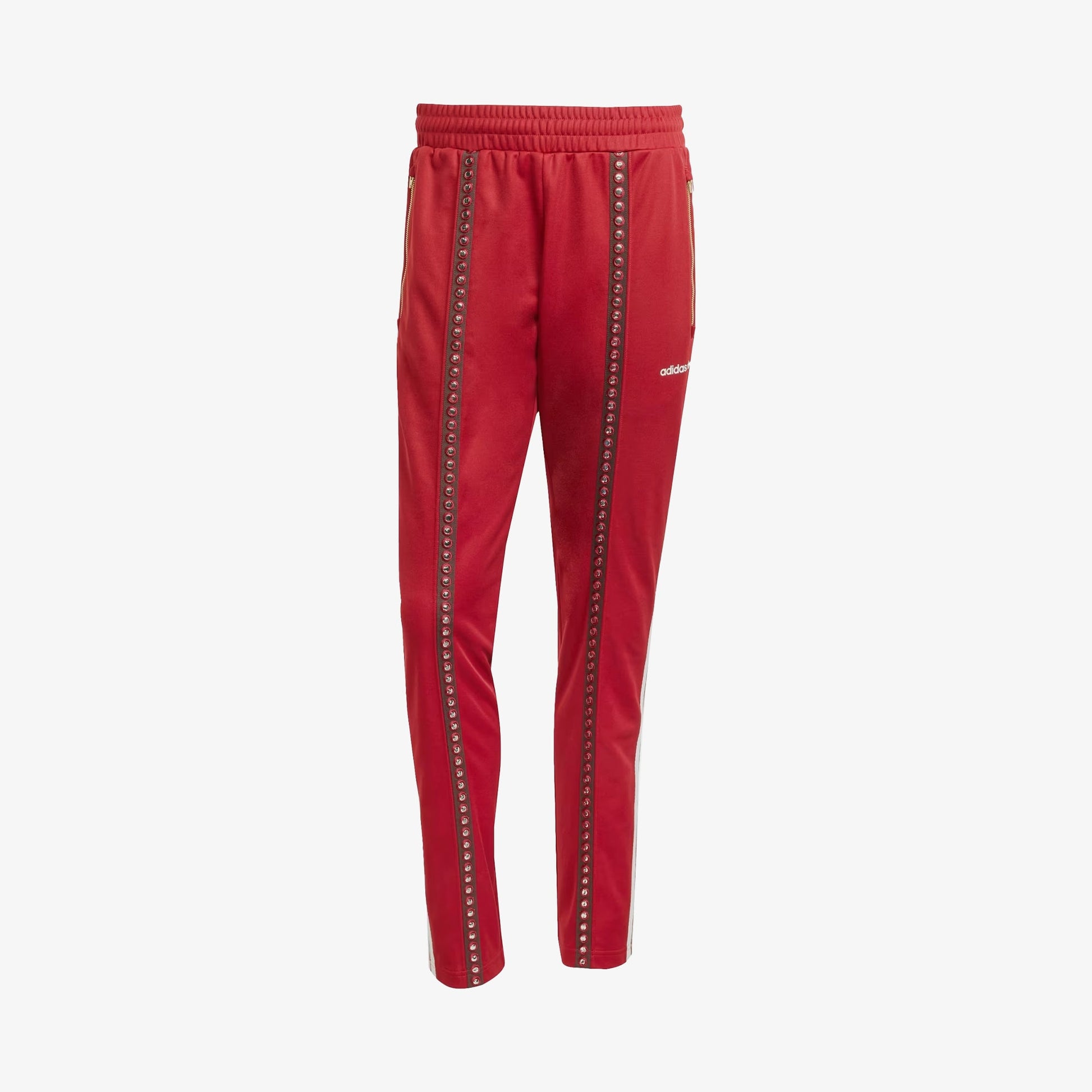 Adidas Originals | RETRO SPORTS CRICKET-INSPIRED TRACK PANTS { RUST RED