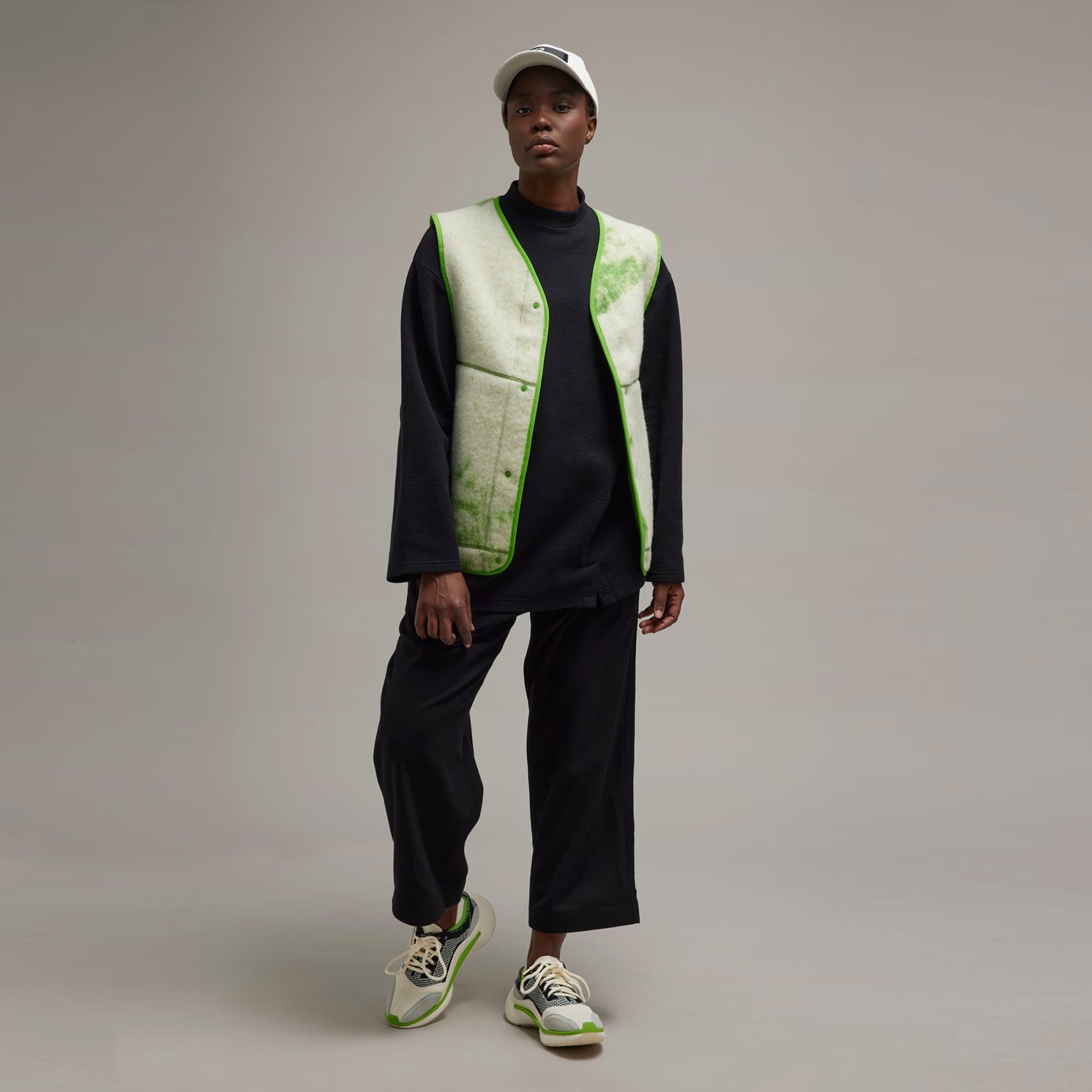 Y-3 | NATURAL SPACER LOOSE LONG SLEEVE TEE  { BLACK