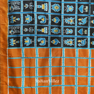 Black Cupper Sulphate Nabakothi Contemporary Silk Saree