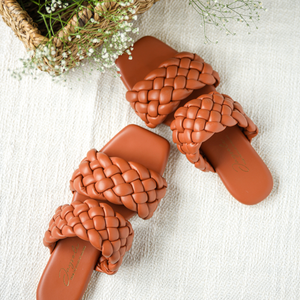 Chocolate Island Braided Flats