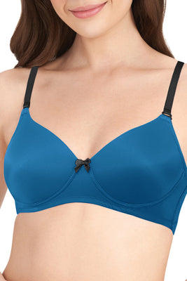Smooth Dreams Padded Non-wired T-shirt Bra - Mykonos Blue