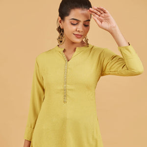 Grass Yellow Short Top