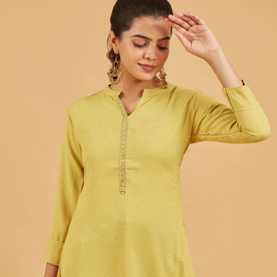 Grass Yellow Short Top