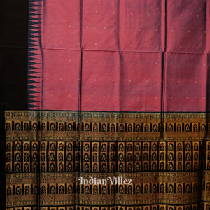 Magenta Dual Tone Bomkai Odisha Ikat Silk Saree