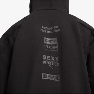 Puma | x PLEASURES HOODIE  { BLACK