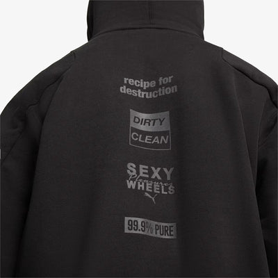 Puma | x PLEASURES HOODIE  { BLACK