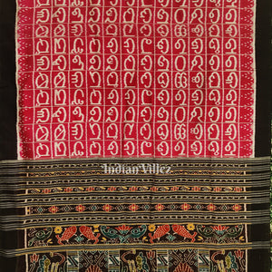 Rani Pink Odia Barnamala Designer Contemporary Silk Saree