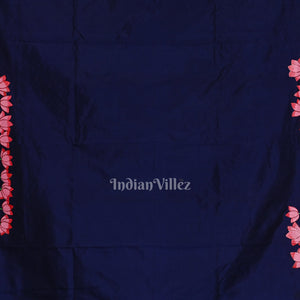 Navy Blue Hand-Painted Pichwai Pattachitra Saree