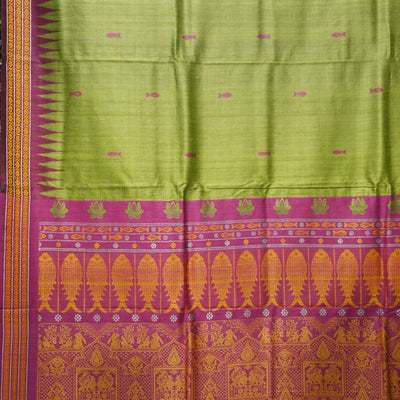 Green  Gopalpur Tussar Silk Saree