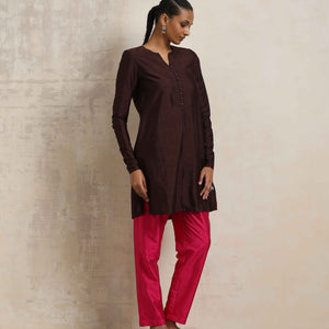 trueBrowns Cola Silk Kurta Co-ord Set