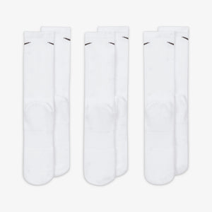 NIKE | EVERYDAY CUSHIONED TRAINING CREW SOCKS { WHITE/BLACK
