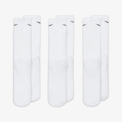 NIKE | EVERYDAY CUSHIONED TRAINING CREW SOCKS { WHITE/BLACK