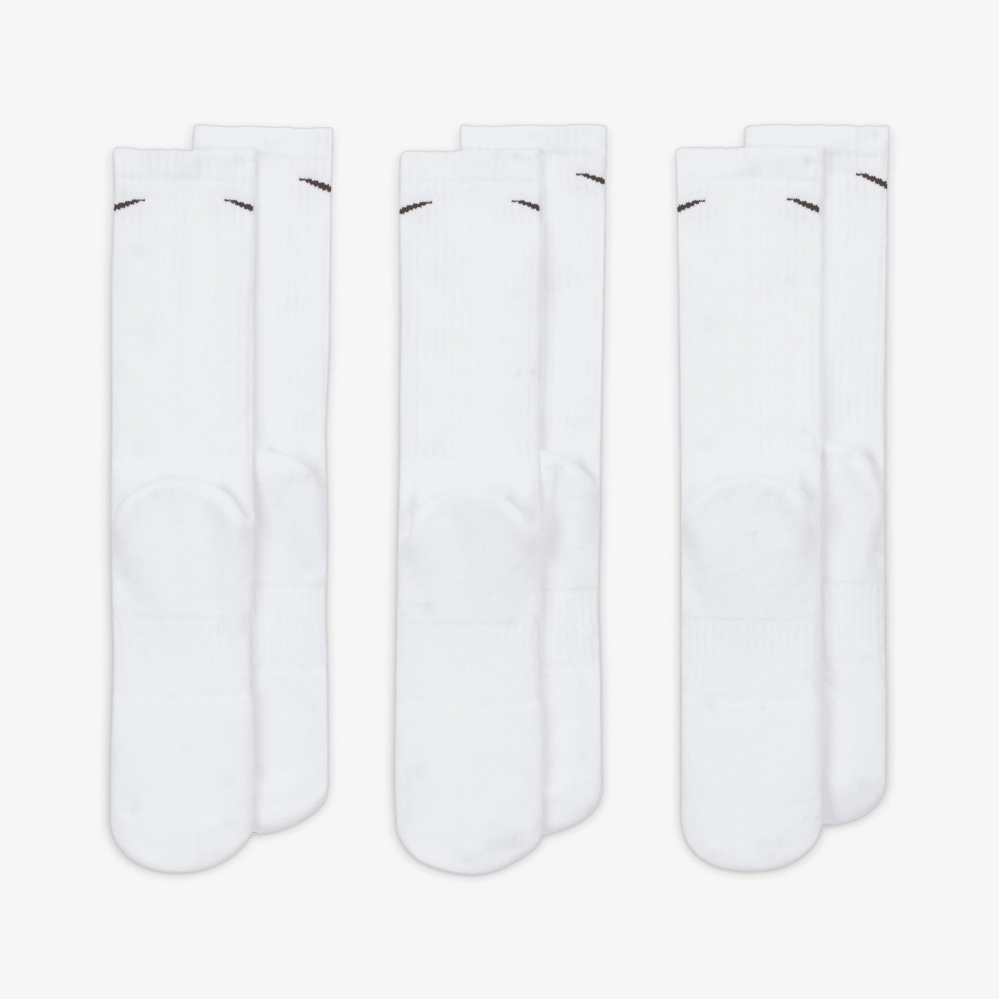 NIKE | EVERYDAY CUSHIONED TRAINING CREW SOCKS { WHITE/BLACK