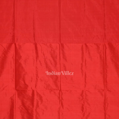 Pure White Red Buti pattern Bomkai Sambalpuri Silk Saree