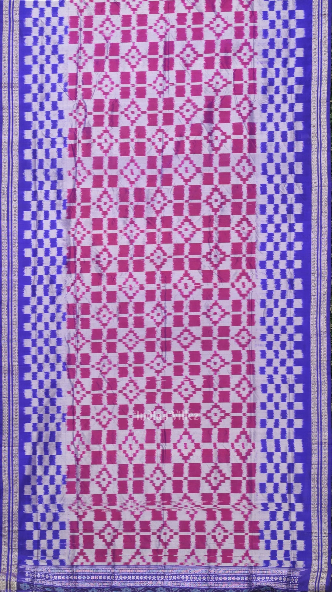 Purple Dual Tone Pasapali Sambalpuri Silk Saree