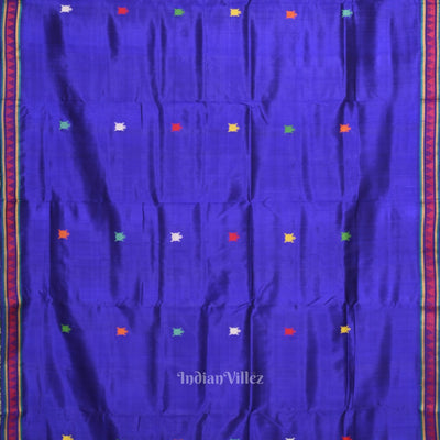 Deep Blue Dongaria Aanchal Odisha Ikat Contemporary Silk saree