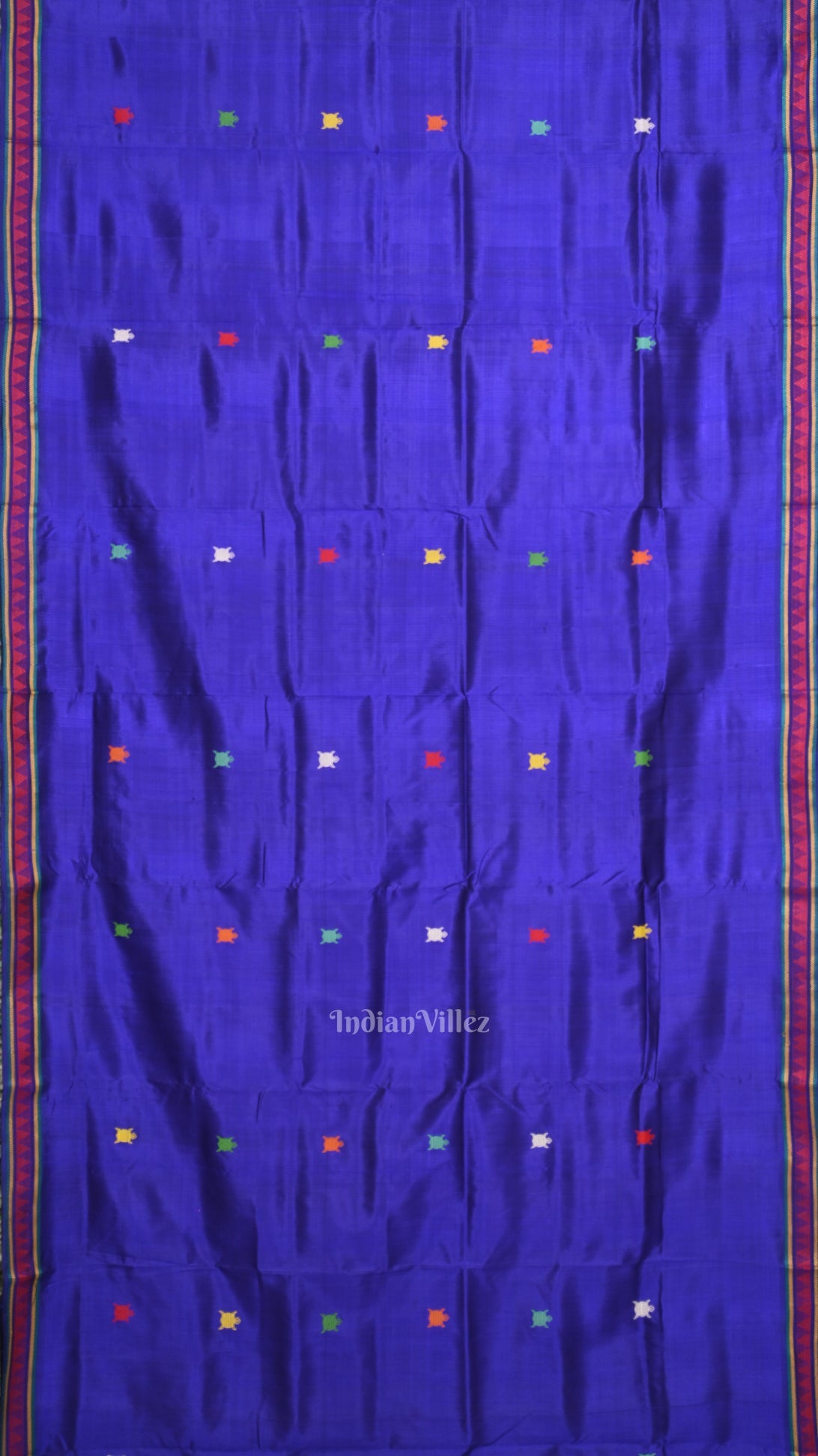 Deep Blue Dongaria Aanchal Odisha Ikat Contemporary Silk saree