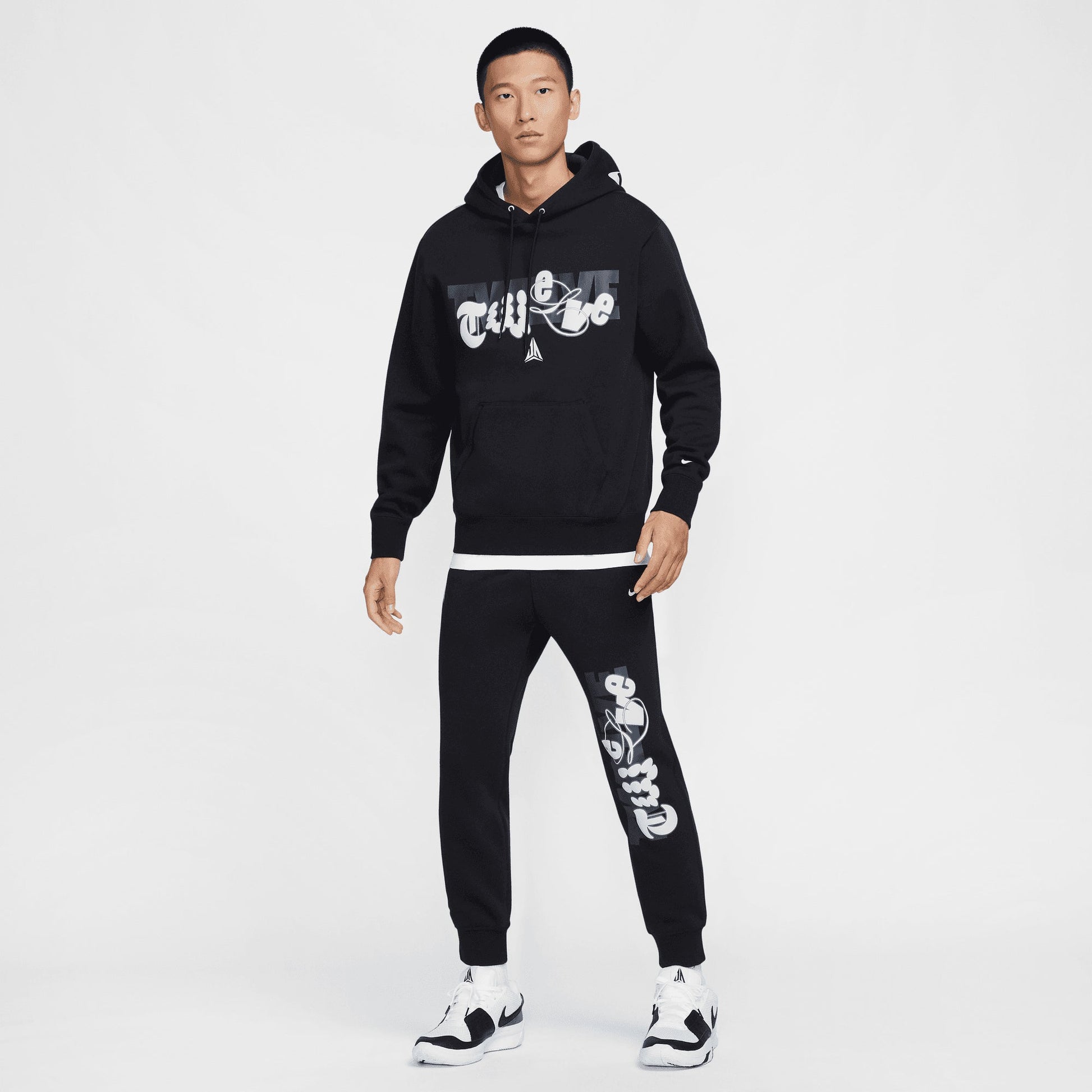 NIKE | JA MORANT JA CLUB FLEECE { BLACK/LIGHT SILVER