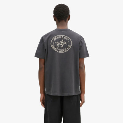 SPORTY & RICH | RIDING CLUB TEE { FADED BLACK