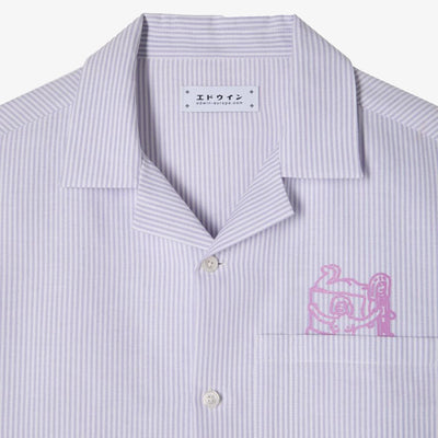 EDWIN | EDWIN READER'S CLUB SHIRT SS { LILA WHITE
