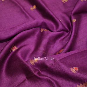 Purple Tussar Banarasi Saree