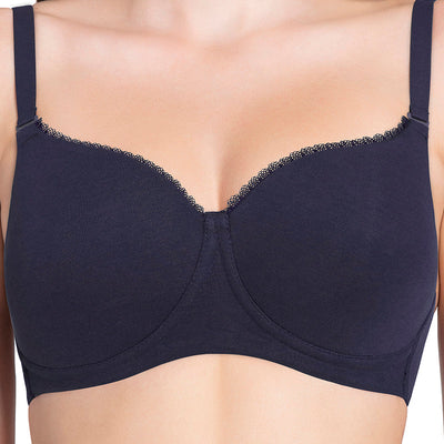 Essential Padded Wirefree Bra - Midnight Blue
