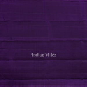 Dark Maroon With Blue Pure Kanjivaram Soft Silk Saree