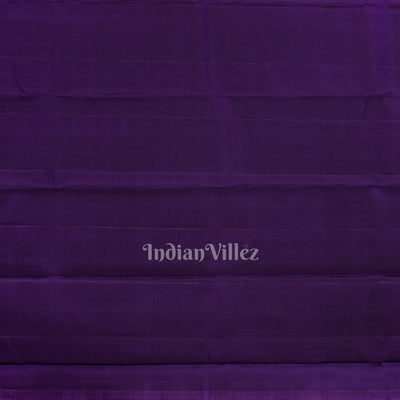 Dark Maroon With Blue Pure Kanjivaram Soft Silk Saree