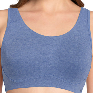 All Day Lounge Non-padded & Non-wired Bra - Blue Marl