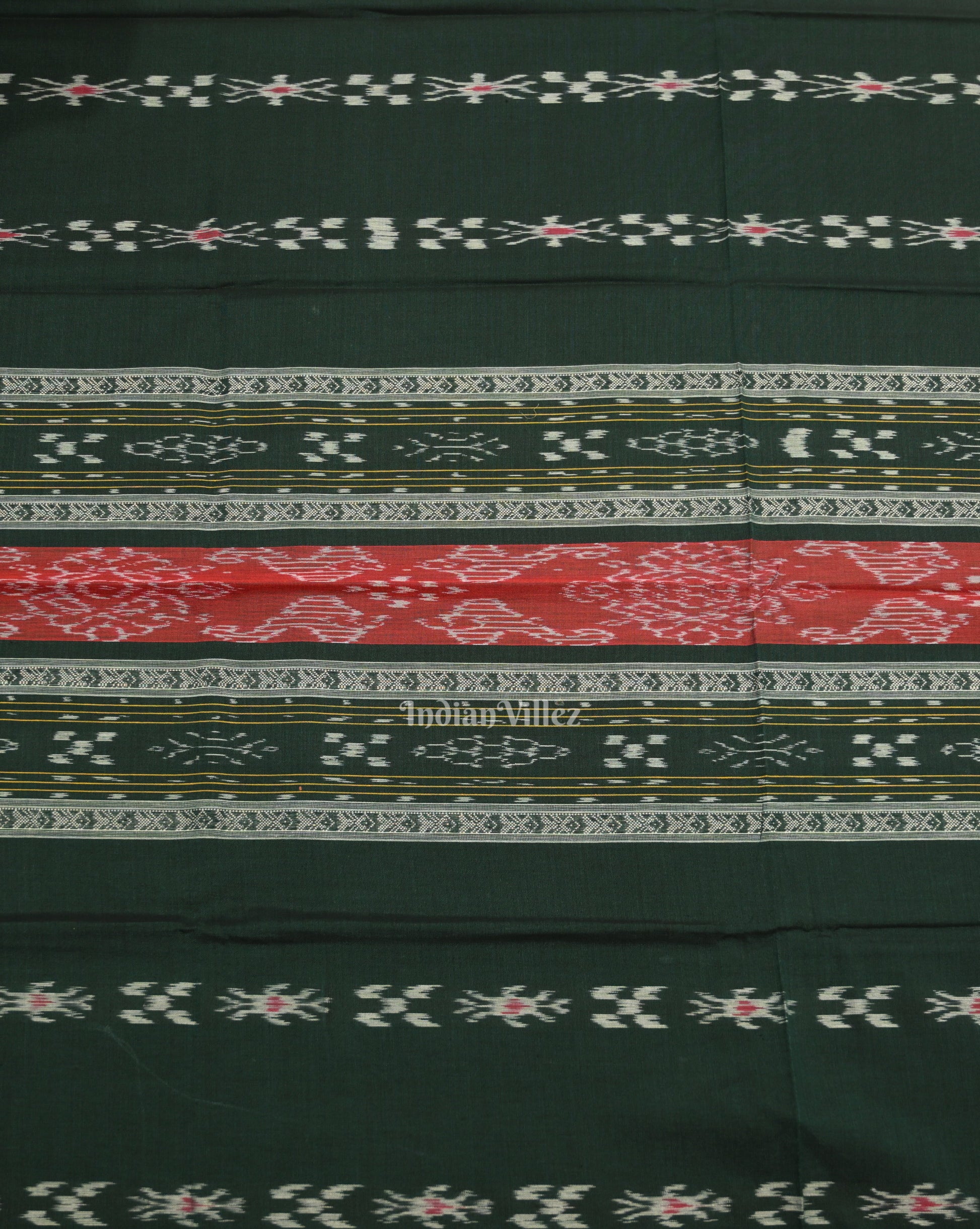 Green Yellow Pasapali Sambalpuri Cotton Dress set with Dupatta