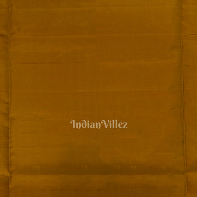 Maroon With Golden Brown Pure Kanjivaram Soft Silk Saree