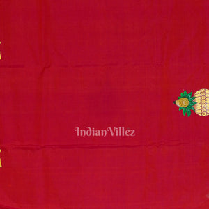 Blackberry Hindu Festival Hand-Painted Pattachitra Saree